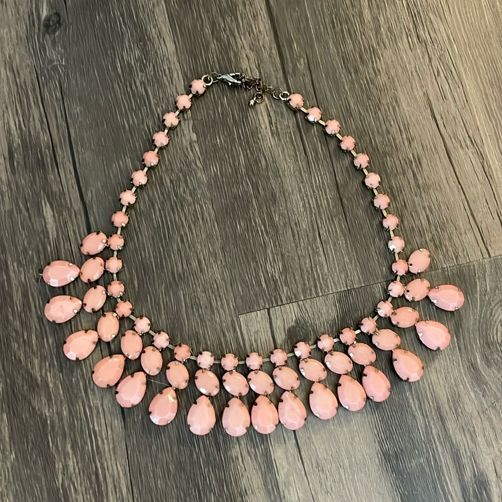 Pink costume jewelry necklace